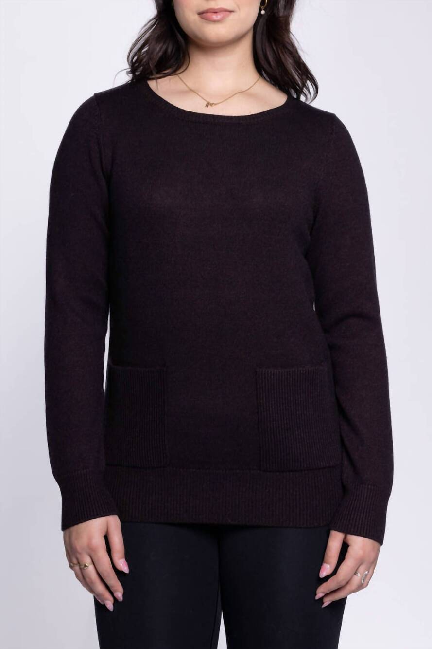 NEW CARRELI JEANS women's long sleeve crewneck sweater in copper